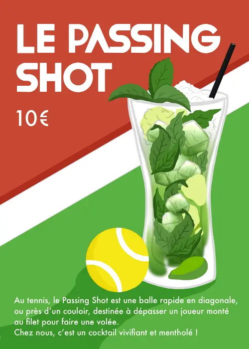 Support commercial : Affiche du Passing Shot